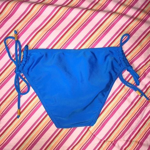 Tuti Brazilian Size Small Blue Side Tie Bikini Bottom New Without Tags - Picture 8 of 8